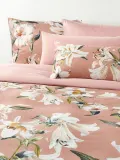 Westwing Collection Пододеяльник Flori из хлопкового сатина, Ш 155 × Д 220 см, Пыльный розовый — фото 1