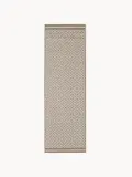 Westwing Collection Ковер уличный Reddy двусторонний с ромбовидным узором, дорожка 80х200 см, тауп и молочно-белый — фото 6