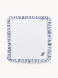 Westwing Collection Салфетка сервировочная Melony из хлопка с вышивкой и оборкой, 45х45 см, синяя — фото 2