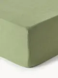 Westwing Collection Простыня на резинке Airy изо льна, оливковая — фото 4