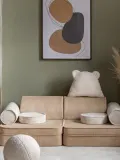 Wigiwama Подушка декоративная детская Teddy Bear с ушками мишки из плюша тедди, 37х40х10 см, молочно-белая — фото 4