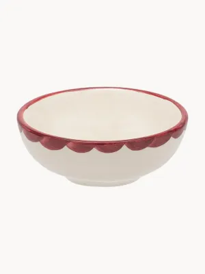 Anna + Nina Мисочка для закусок Trim ручной росписи, Ø 11 × В 10 см, Приглушённый белый