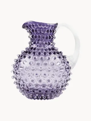 Кувшин Anna von Lipa Hobnail из выдувного стекла, 2 л, сливовый