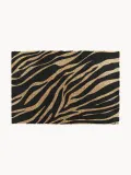 Коврик придверный Zebra из кокосового волокна на резиновой основе, 40х60 см, чёрный с натуральным — фото 1