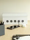 Bigso Box of Sweden Коробка для кабелей Cordy на 5 выводов, 30 x 14 см, Ш 30 × В 13 см, Белый — фото 8
