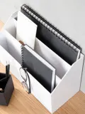 Bigso Box of Sweden Органайзер настольный Hector на 3 отделения, ширина 33 см, Ш 33 × В 23 см, Белый — фото 5