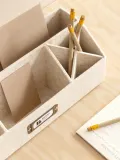 Bigso Box of Sweden Органайзер настольный Elisa на 7 отделений, ширина 33 см, Ш 33 × В 13 см, Светлый бежевый — фото 5