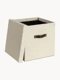 Bigso Box of Sweden Коробка для хранения Logan с крышкой и кожаной ручкой, Ш 32 × В 31 см, Светлый бежевый — фото 5