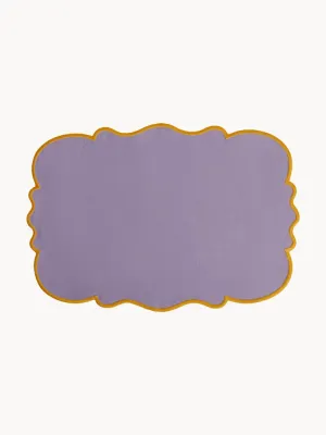 Bitossi Home Комплект салфеток под приборы из хлопка и льна Smerlo, 2 шт, 48x33 см, лавандовый/золотистый