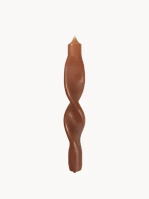 Набор витых свечей Broste Copenhagen Twist коричневый, 2 предмета