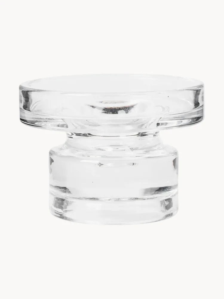 Подсвечник Broste Copenhagen Petra из стекла, Ø 11 × В 8 см, Прозрачный