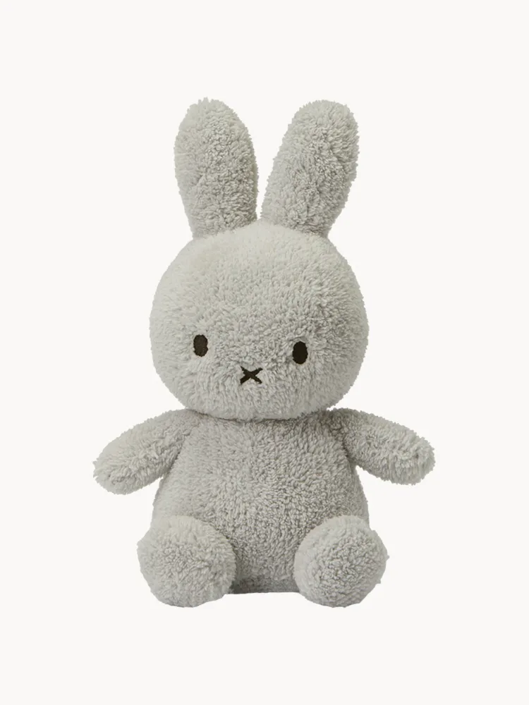 Bon Ton Toys Мягкая игрушка Miffy ручной работы, махровая ткань, высота 23 см, светло-серая с чёрным