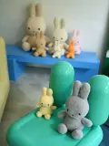 Bon Ton Toys Мягкая игрушка Miffy ручной работы, махровая ткань, высота 23 см, светло-серая с чёрным — фото 4