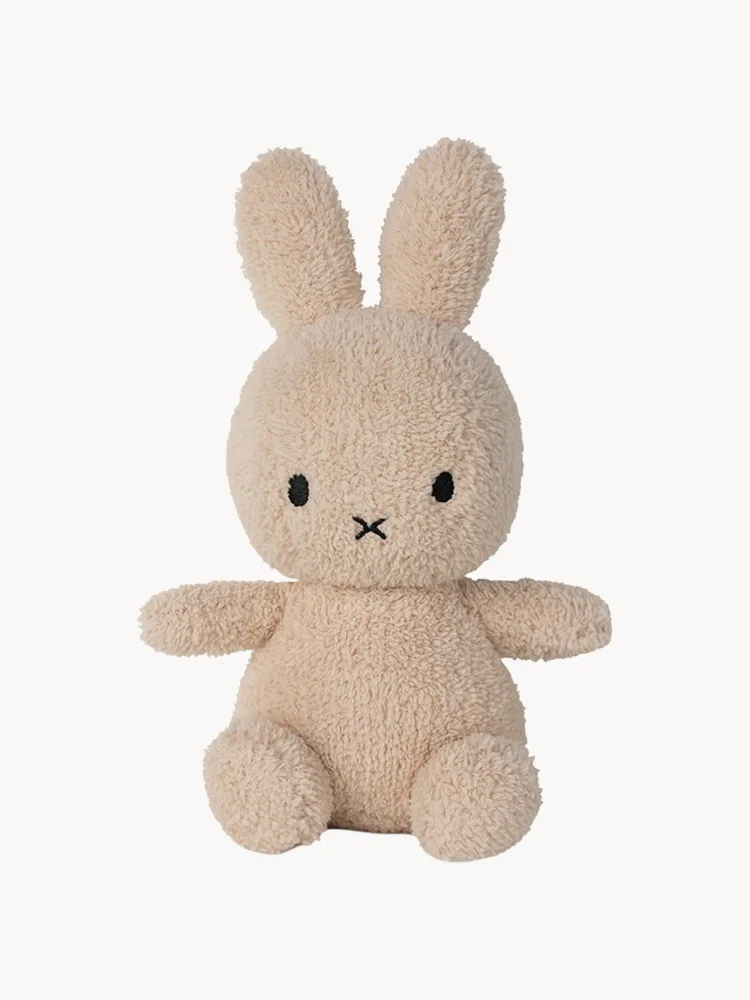 Bon Ton Toys Мягкая игрушка Miffy ручной работы, махровая ткань, высота 23 см, чёрная с бежевым