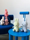 Bon Ton Toys Мягкая игрушка Miffy ручной работы, вельвет, высота 23 см, голубая с чёрным — фото 4