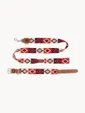 Buddys Dogwear Ошейник для собак Peruvian ручной работы из кожи и хлопка, ширина 4 см, три размера до 48 см, красный с синим — фото 6