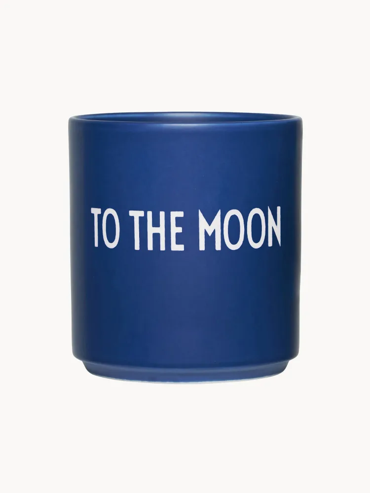 Design Letters Кружка Favourite с надписью «To the Moon», Ø 8 × В 9 см, 250 мл, Тёмный синий