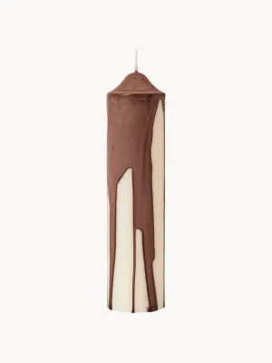 Свеча Ferm Living Dryp ручной работы, Ø 5 × В 20 см, Тёмный коричневый