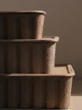 Ferm Living Коробка для хранения Pulp круглая с крышкой, Ш 65 × Г 42 см, Бежевый — фото 5