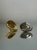 Hein Studio Крючок для одежды настенный Ripple из латуни ручной работы, 8х7х4 см, серебристый — фото 7