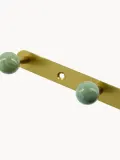 House Doctor Вешалка настенная Ball с пятью круглыми крючками ручной работы, металл и акрил, 35 см, мятно-зелёная с золотистым — фото 4