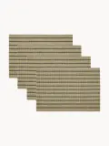 House Doctor Комплект плетёных салфеток под приборы из бамбука и хлопка Fica, 4 шт, 46x35 см, чёрный/бежевый — фото 4