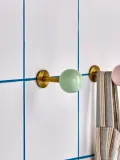 House Doctor Вешалка настенная Ball, набор из 2 крючков, Ш 8 × В 4 см, Мятный зелёный — фото 6