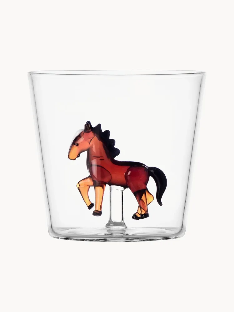 Ichendorf Стакан Horse с фигуркой лошади из боросиликатного стекла