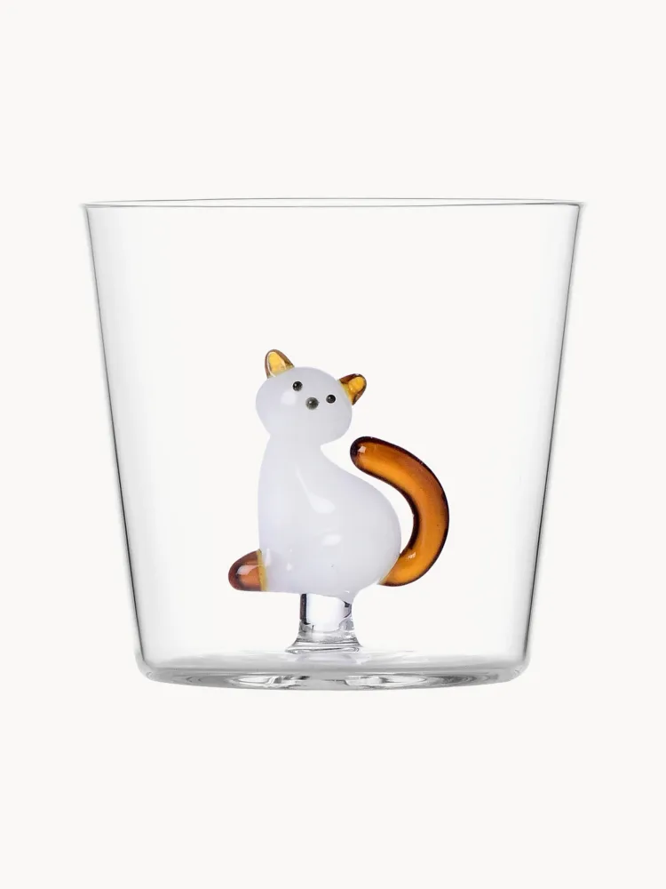 Ichendorf Кружка Tabby Cat из боросиликатного стекла с мотивом кота, многоцветная