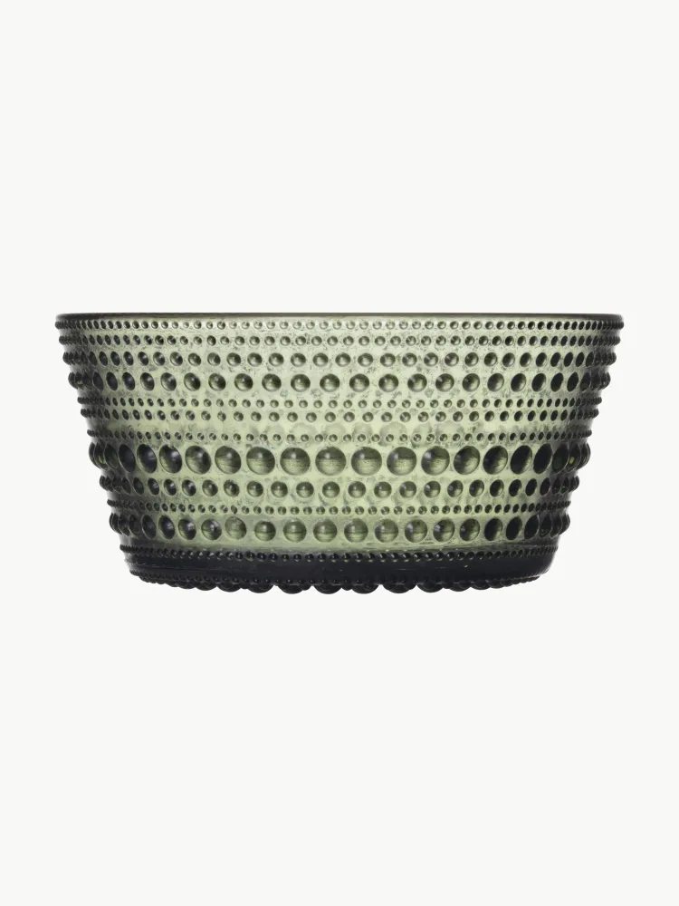 Iittala Мисочка Kastehelmi из стекла, Ø 11 × В 5 см, Шалфейный зелёный