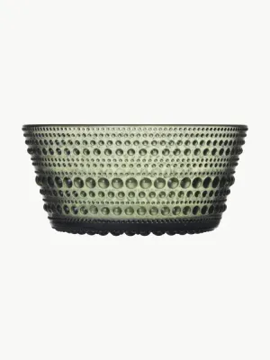 Iittala Мисочка Kastehelmi из стекла, Ø 11 × В 5 см, Шалфейный зелёный
