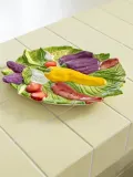 &klevering Блюдо для подачи Legume с ручной росписью, зелёное, 28х22 см — фото 3