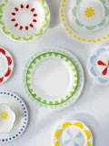 &klevering Тарелка Folk ручной работы, Ø 28 см, Приглушённый белый — фото 2