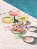 &klevering Бокал для шампанского Twirl из боросиликатного стекла, 2 шт. в наборе, розовый — фото 2