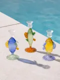 Подсвечник &klevering Fish из боросиликатного стекла, Ø 9 × В 19 см, Синий — фото 2