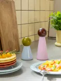 Мельница для соли и перца &klevering Halma из каучукового дерева, Ø 8 × В 21 см, Светлый розовый — фото 4