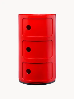 Kartell Столик приставной Componibili, 3 модуля, Ø 32 × В 58 см, Коралловый