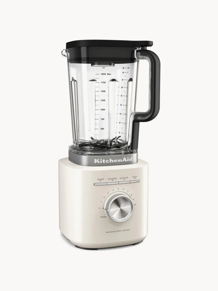 KitchenAid Блендер стационарный Pure Power с чашей из тритана 2,1 л, 10 скоростей, 30х42 см, молочно-белый