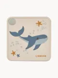 Liewood Книжка-игрушка Tide для ванной из силикона с китами и подводными лодками, 11х11 см, от 6 месяцев — фото 1