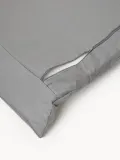 Leander Чехол на пеленальный матрасик Linea из хлопка на молнии, влагозащитный, 60х70 см, тёмно-серый — фото 2