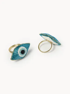 Кольцо для салфеток Les Ottomans Eye из бусин ручной работы, набор 2 шт