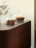 LSA International Поднос-кейк-стенд Vienna с крышкой, выдувное стекло, 25 см — фото 4