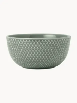 Lyngby Porcelaen Миска Rhombe Earth, Ø 13 × В 7 см, Зелёный