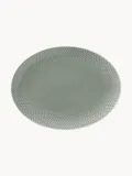 Lyngby Porcelaen Блюдо для сервировки Rhombe Earth из фарфора, Ш 29 × В 3 см, Шалфейный зелёный — фото 3