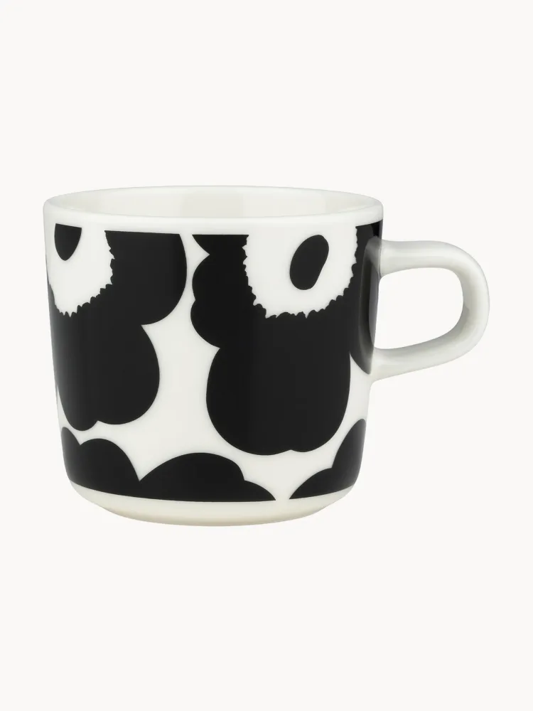 Marimekko Кружка Unikko, Ø 7 × В 8 см, 200 мл, Чёрный