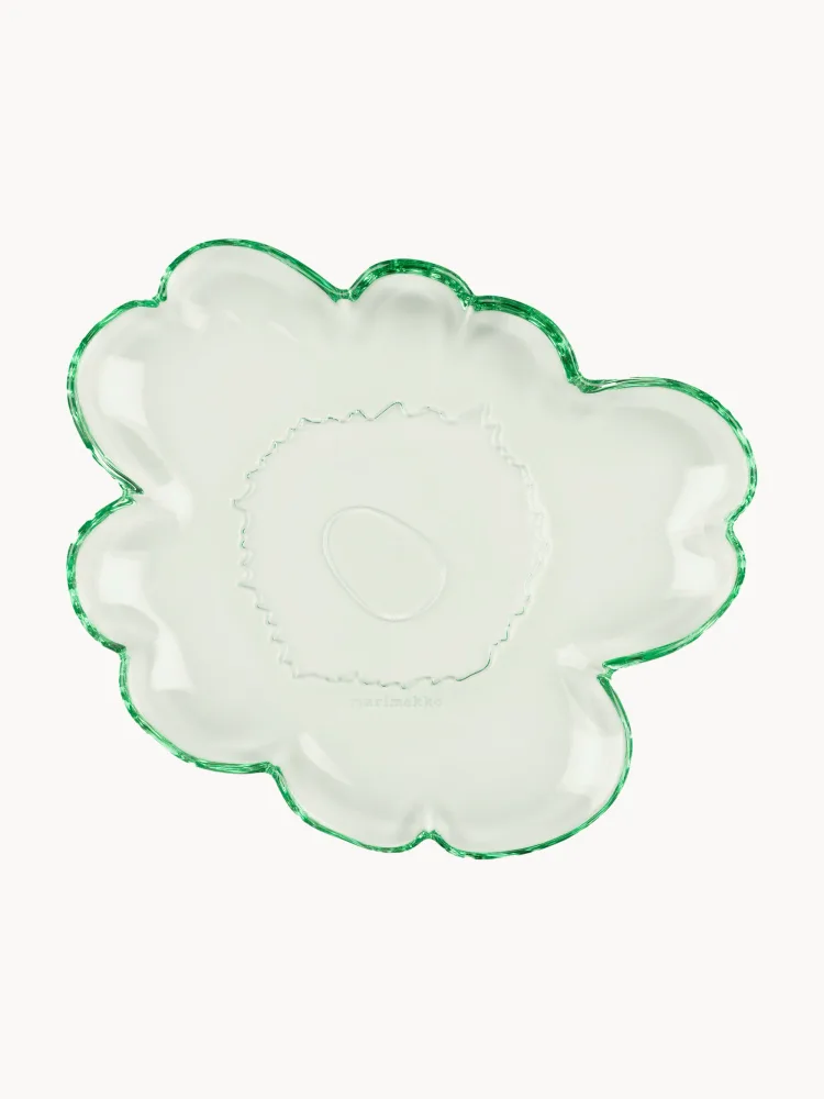 Marimekko Тарелка для завтрака Unikko, Д 20 × Ш 20 см, Зелёный