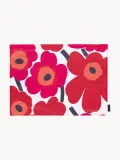 Marimekko Салфетка под приборы Pieni Unikko, 42x31 см, красный с розовым, белым и тёмно-синим — фото 1