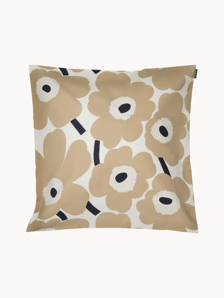 Marimekko Наволочка декоративная Pieni Unikko, Ш 50 × Д 50 см, Белый