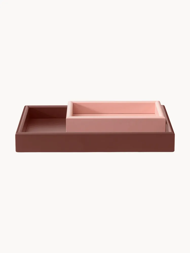 Montana Furniture Набор подносов декоративных Arrange, 2 шт, набор разных размеров, Светлый розовый