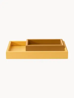 Montana Furniture Набор подносов декоративных Arrange, 2 шт, набор разных размеров, Ochrowy